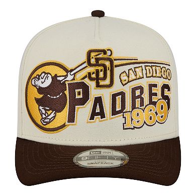 Men's New Era Cream/Brown San Diego Padres Classic A-Frame 9FIFTY Snapback Hat