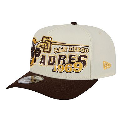 Men's New Era Cream/Brown San Diego Padres Classic A-Frame 9FIFTY Snapback Hat