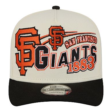 Men's New Era Cream/Black San Francisco Giants Classic A-Frame 9FIFTY Snapback Hat