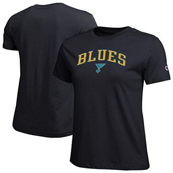 Women's Champion Black St. Louis Blues Arch Mascot Logo T-Shirt