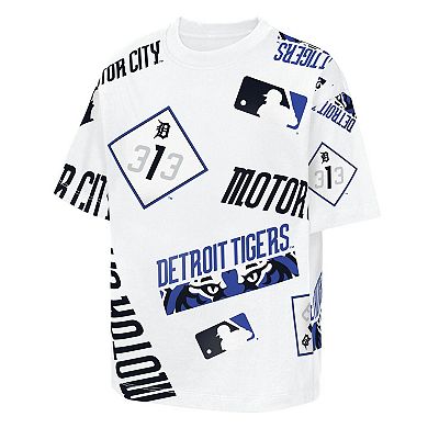 Youth Outerstuff White Detroit Tigers Circus Catch T-Shirt