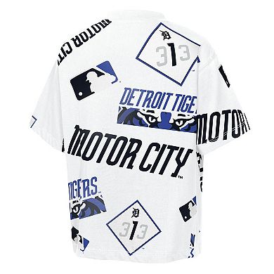 Youth Outerstuff White Detroit Tigers Circus Catch T-Shirt
