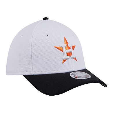 Youth New Era White/Navy Houston Astros Baseball 39THIRTY M-Crown Flex Hat