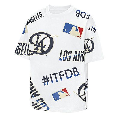Youth Outerstuff White Los Angeles Dodgers Circus Catch T-Shirt