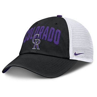 Men's Nike Black Colorado Rockies Primetime Club Adjustable Trucker Hat