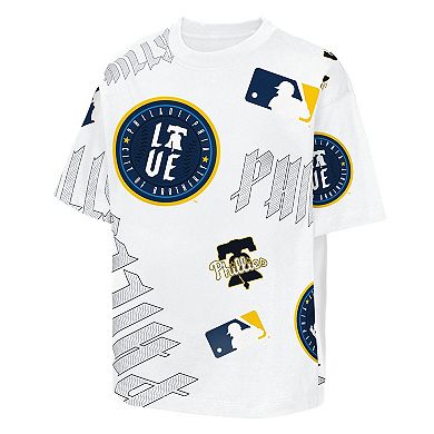 Youth Outerstuff White Philadelphia Phillies Circus Catch T-Shirt