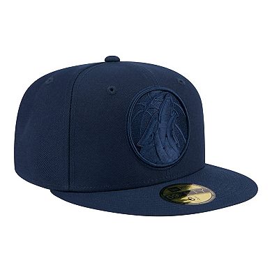 Men's New Era Navy Minnesota Timberwolves Tonal Color Pack 59FIFTY Fitted Hat