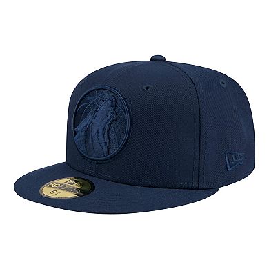 Men's New Era Navy Minnesota Timberwolves Tonal Color Pack 59FIFTY Fitted Hat