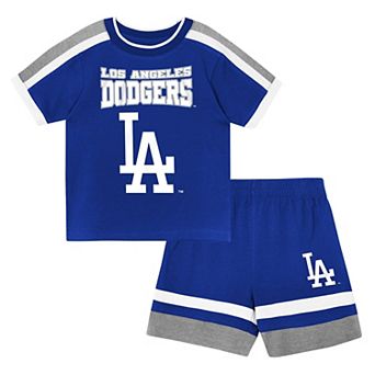Preschool Outerstuff Royal Los Angeles Dodgers Ground Ball T-Shirt & Shorts Set