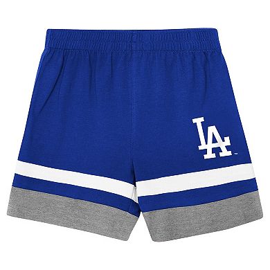Preschool Outerstuff Royal Los Angeles Dodgers Ground Ball T-Shirt & Shorts Set
