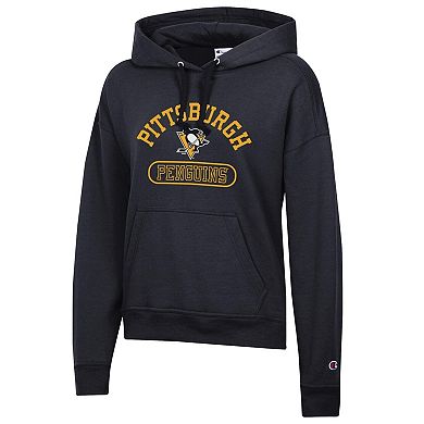 Women's Champion Black Pittsburgh Penguins Arched Pill Box Hoodie