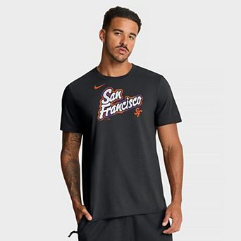Men's Nike Black San Francisco Giants City Connect Wordmark T-Shirt