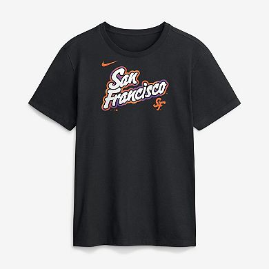 Men's Nike Black San Francisco Giants City Connect Wordmark T-Shirt