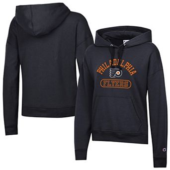 Women's Champion Black Philadelphia Flyers Arched Pill Box Hoodie