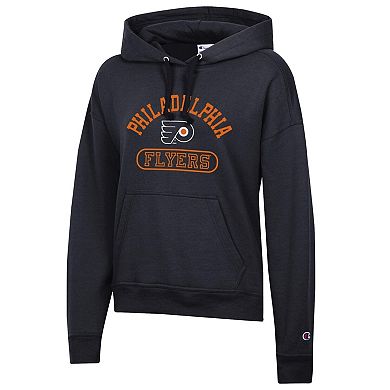 Women's Champion Black Philadelphia Flyers Arched Pill Box Hoodie
