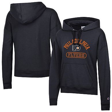 Women's Champion Black Philadelphia Flyers Arched Pill Box Hoodie