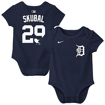 Newborn & Infant Nike Tarik Skubal Navy Detroit Tigers Name & Number Bodysuit