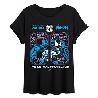 Juniors' Marvel Venom The Lethal Protector Oversized Tee