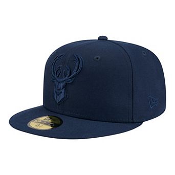 Men's New Era Navy Milwaukee Bucks Tonal Color Pack 59FIFTY Fitted Hat