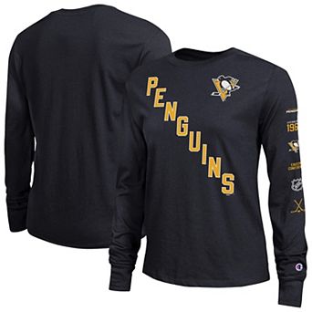 Women's Champion Black Pittsburgh Penguins 2-Hit Long Sleeve T-Shirt