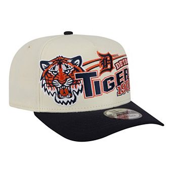 Men's New Era Cream/Navy Detroit Tigers Classic A-Frame 9FIFTY Snapback Hat