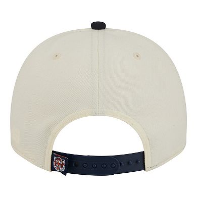 Men's New Era Cream/Navy Detroit Tigers Classic A-Frame 9FIFTY Snapback Hat
