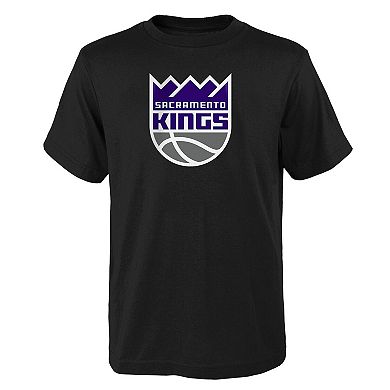 Youth Outerstuff Black Sacramento Kings Primary Logo T-Shirt