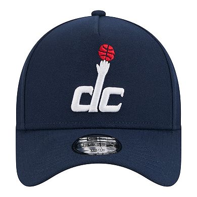 Youth New Era Blue Washington Wizards 9FORTY A-Frame Adjustable Hat