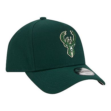 Youth New Era Hunter Green Milwaukee Bucks 9FORTY A-Frame Adjustable Hat