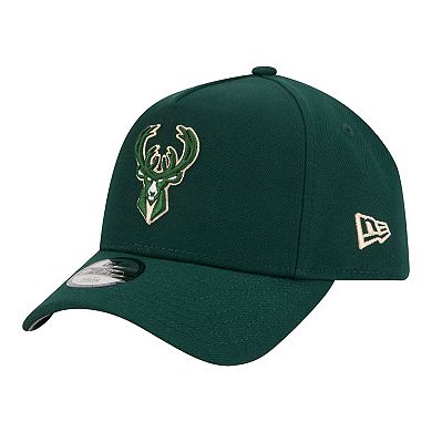 Youth New Era Hunter Green Milwaukee Bucks 9FORTY A-Frame Adjustable Hat