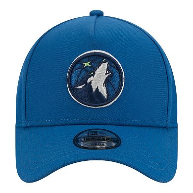 Youth New Era Blue Minnesota Timberwolves 9FORTY A-Frame Adjustable Hat