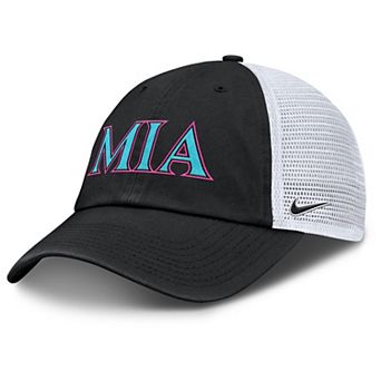 Unisex Nike Black/White Miami Marlins 2025 City Connect Trucker Adjustable Hat