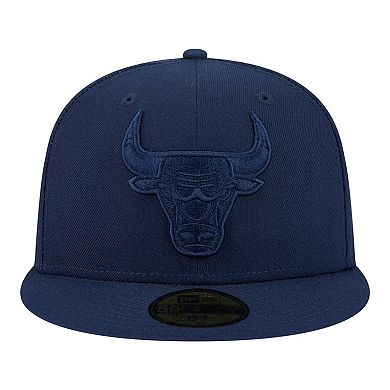 Men's New Era Navy Chicago Bulls Tonal Color Pack 59FIFTY Fitted Hat