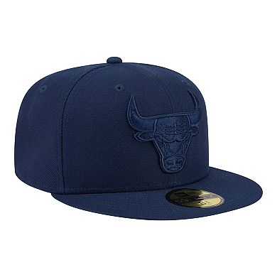 Men's New Era Navy Chicago Bulls Tonal Color Pack 59FIFTY Fitted Hat