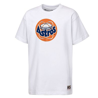 Youth Mitchell & Ness White Houston Astros Cooperstown Concession T-Shirt