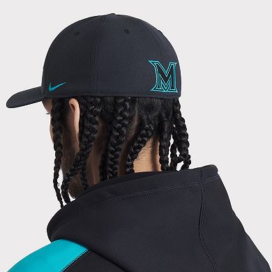 Men's Nike Black Miami Marlins 2025 City Connect Performance Swoosh Flex Hat