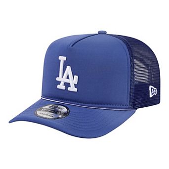 Men's New Era Royal Los Angeles Dodgers Worn A-Frame 9FIFTY Trucker Snapback Hat