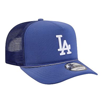 Men's New Era Royal Los Angeles Dodgers Worn A-Frame 9FIFTY Trucker Snapback Hat