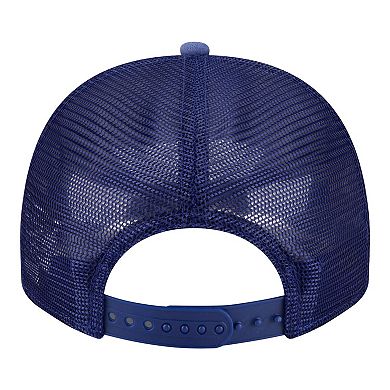 Men's New Era Royal Los Angeles Dodgers Worn A-Frame 9FIFTY Trucker Snapback Hat