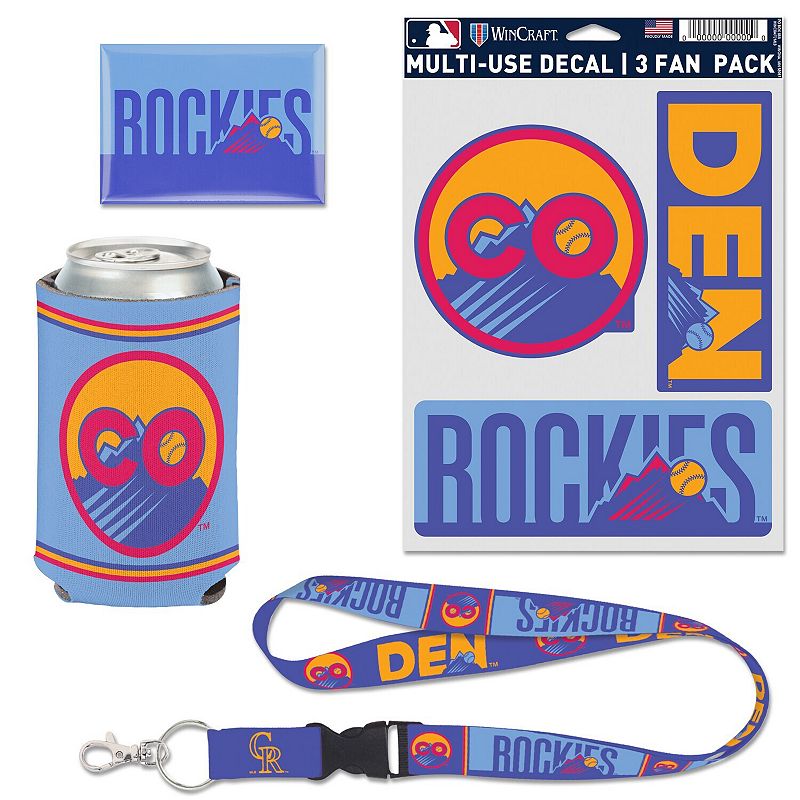 WinCraft Colorado Rockies 2025 City Connect Four-Piece Fan Pack, Team