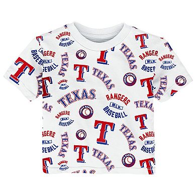 Toddler Outerstuff White Texas Rangers Run Down T-Shirt