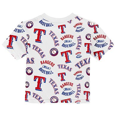 Toddler Outerstuff White Texas Rangers Run Down T-Shirt