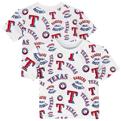 Toddler Outerstuff White Texas Rangers Run Down T-Shirt