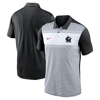 Men's Nike White/Black Miami Marlins City Connect Legacy Icon Vapor Dri-FIT Polo