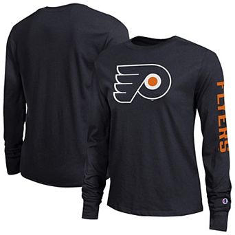 Women's Champion Black Philadelphia Flyers 2-Hit Long Sleeve T-Shirt