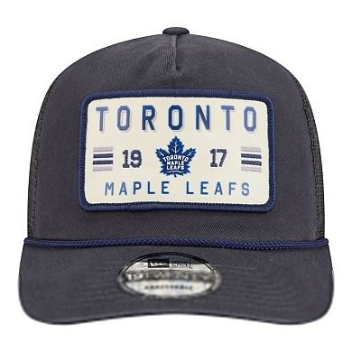 Men's New Era Charcoal Toronto Maple Leafs Washed Patch 19TWENTY Trucker Adjustable Hat