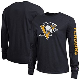 Women's Champion Black Pittsburgh Penguins 2-Hit Long Sleeve T-Shirt
