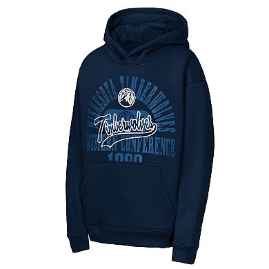 Youth Outerstuff Navy Minnesota Timberwolves Sweep Hoodie