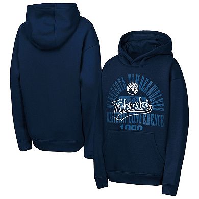 Youth Outerstuff Navy Minnesota Timberwolves Sweep Hoodie