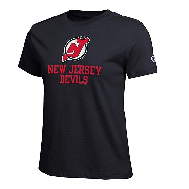 Women's Champion Black New Jersey Devils Wordmark Lockup T-Shirt
